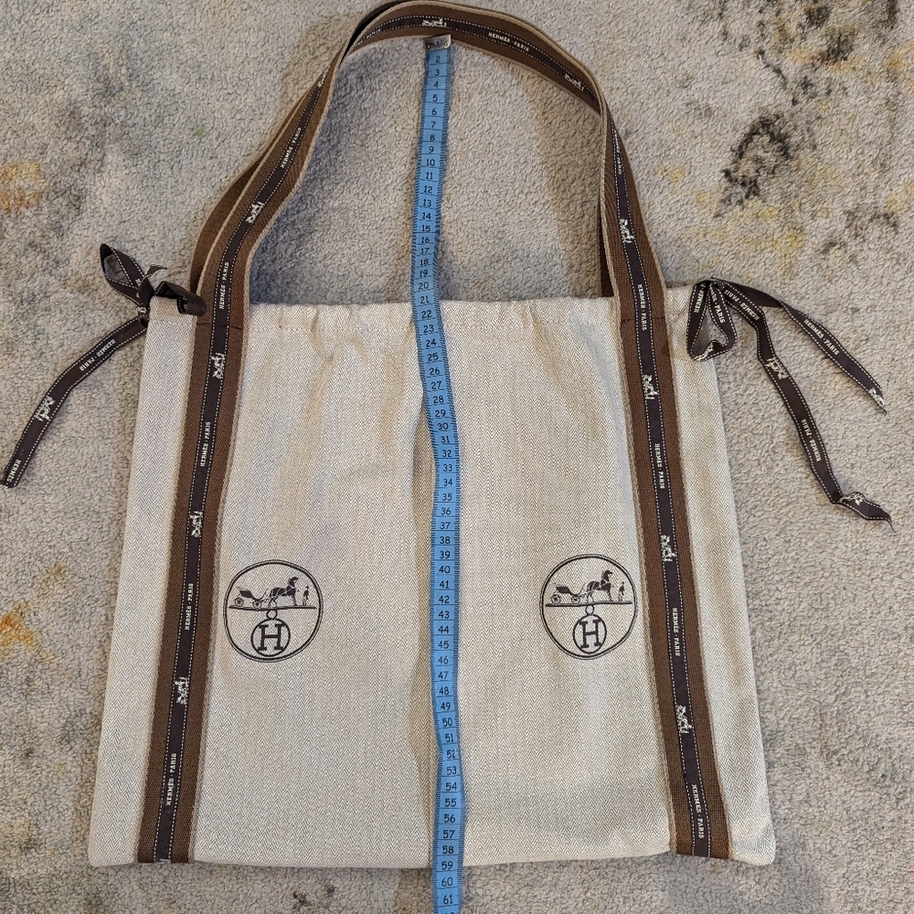 Hermes dust bag. Hand made shopper from Hermes dust bags NEW! - Picture 4 of 9